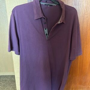 Elie Tahari Purple Polo Shirt Soft Knit Classic